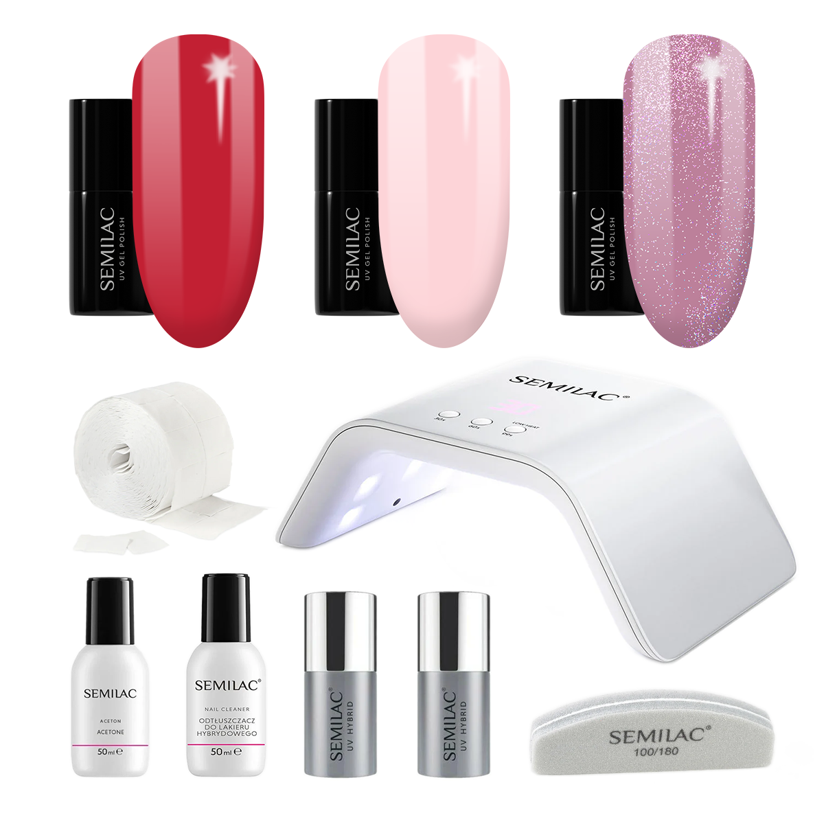 Semilac UV Gel Polish Starter Set TRY ME - 3 Colours Included!