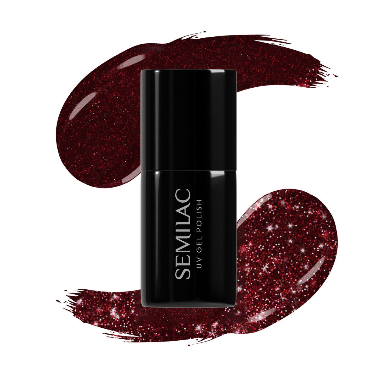 Semilac 393 Sparkling Black Cherry UV Gel Polish 7ml - Semilac UK