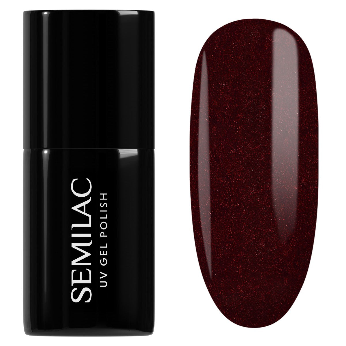 Semilac 393 Sparkling Black Cherry UV Gel Polish