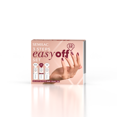 Semilac 3 Steps EASY OFF Set with L19 Cherry Coke