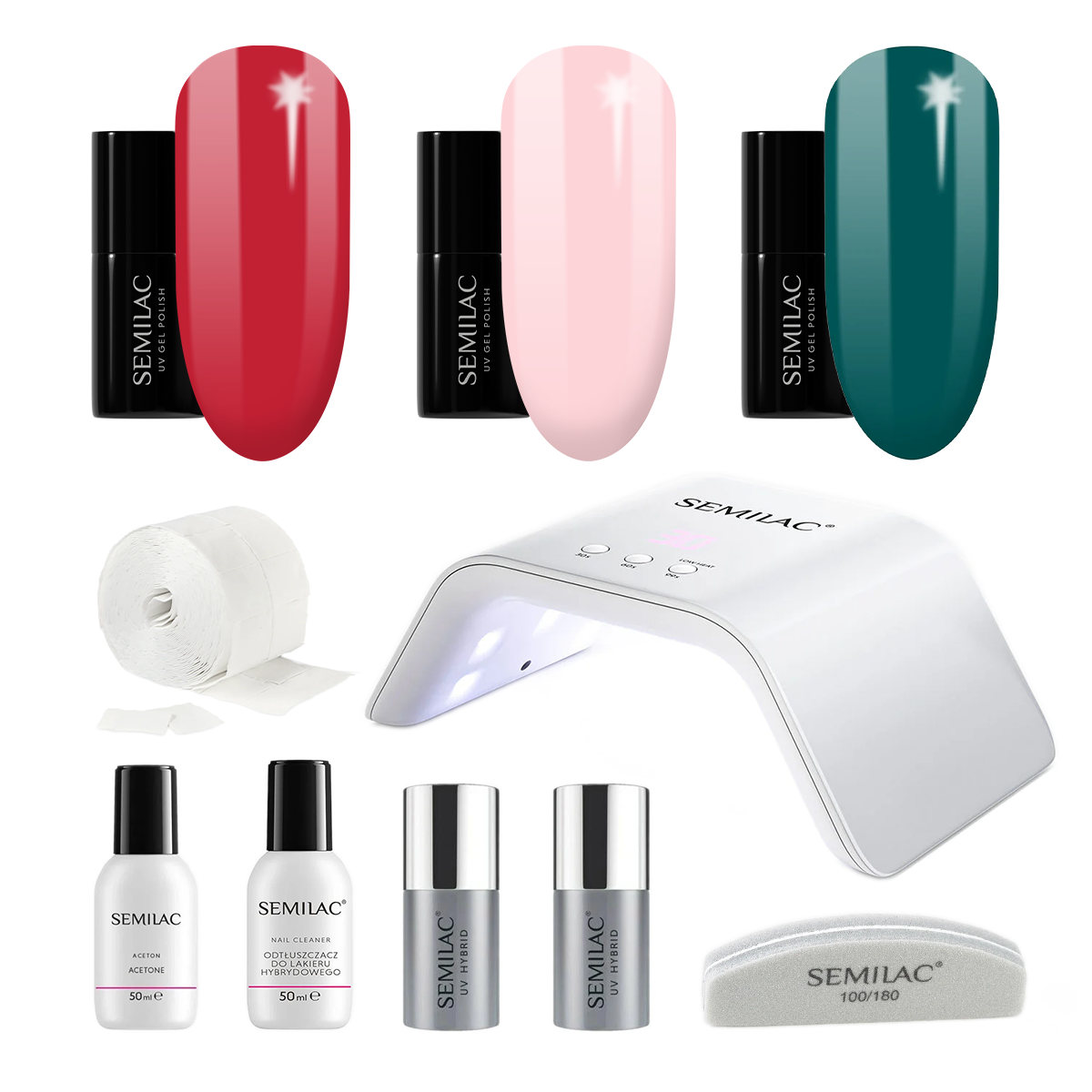 Semilac UV Gel Polish Starter Set TRY ME - 3 Colours Included!