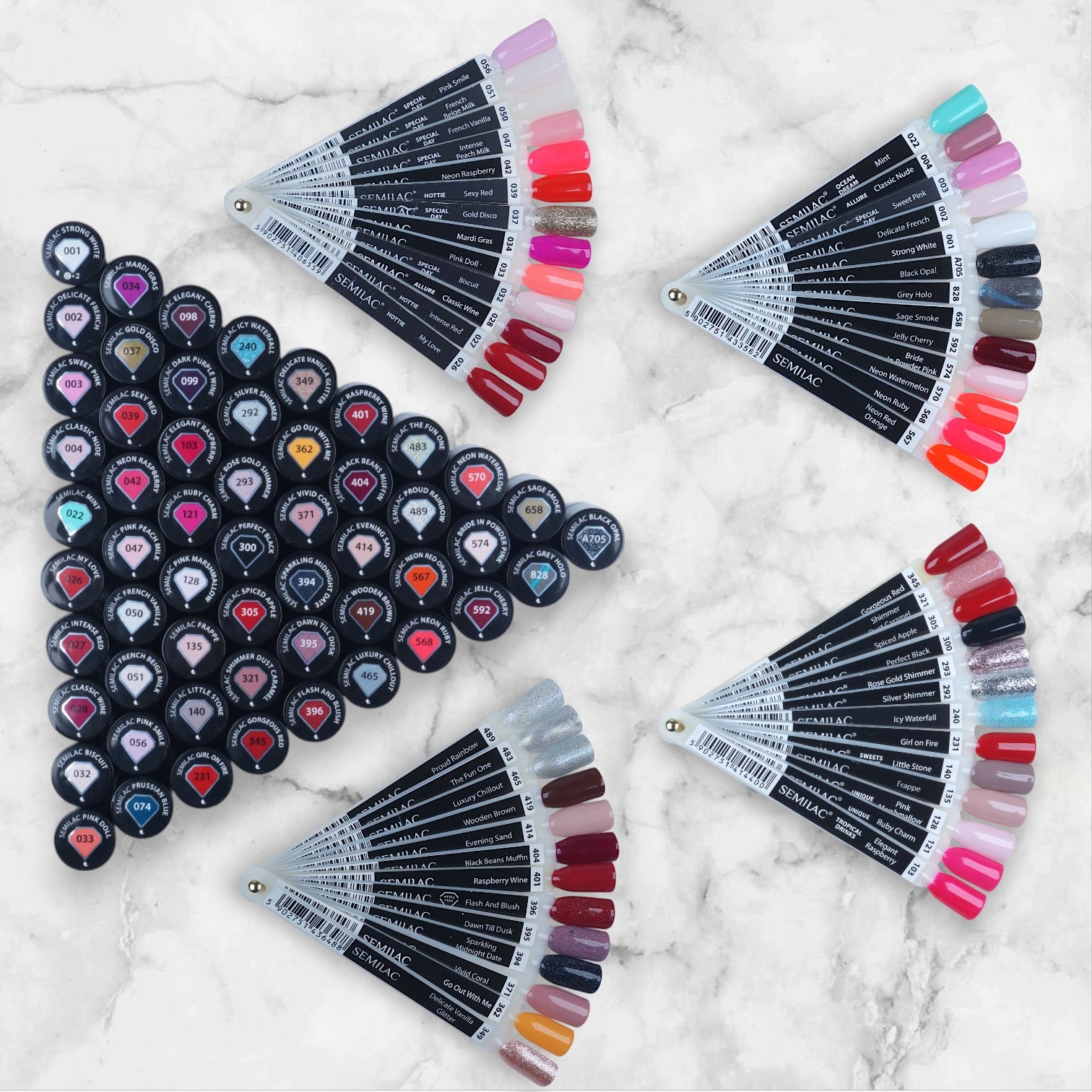 Semilac 50 Mix Colours Set + FREE Colour Swatches