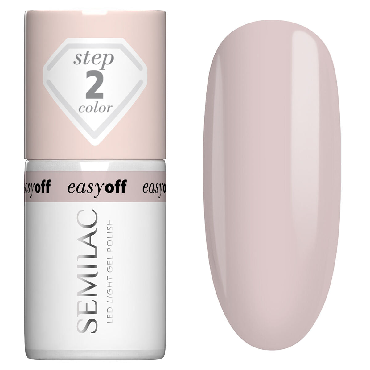Semilac EASY OFF L12 Almond Milk Gel Polish LED LIGHT