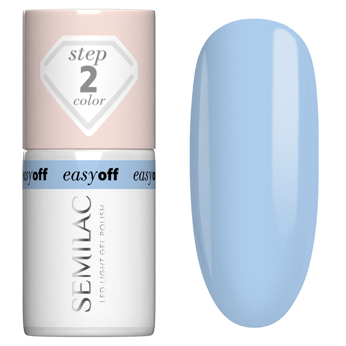Semilac EASY OFF L15 Azul Blue Gel Polish LED LIGHT