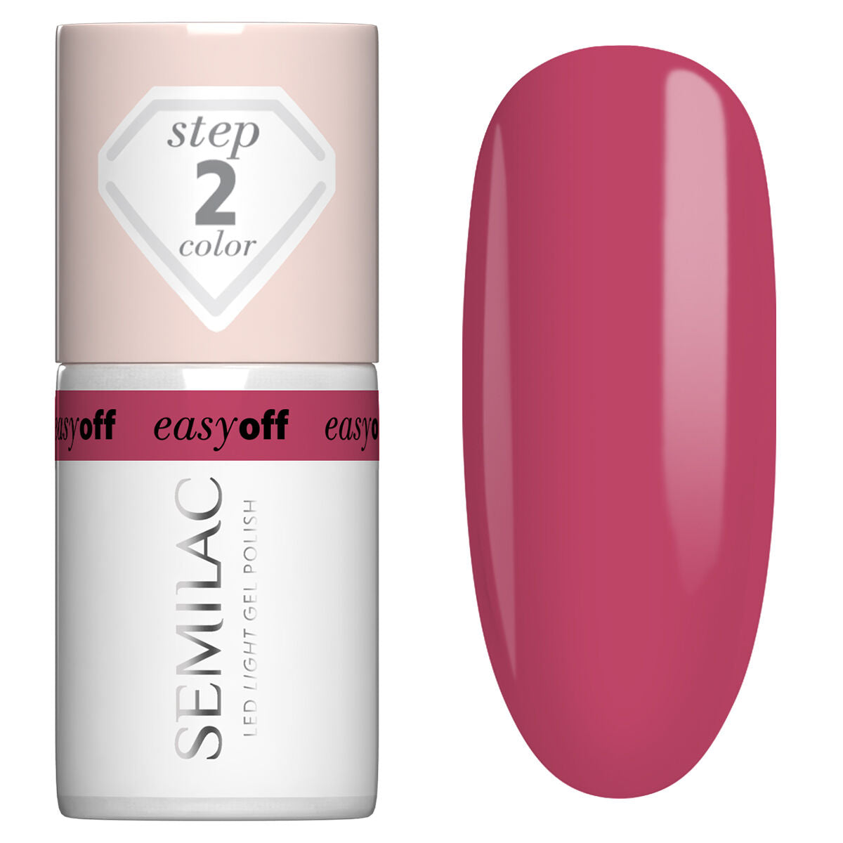 Semilac EASY OFF L17 Pink Coral Gel Polish LED LIGHT