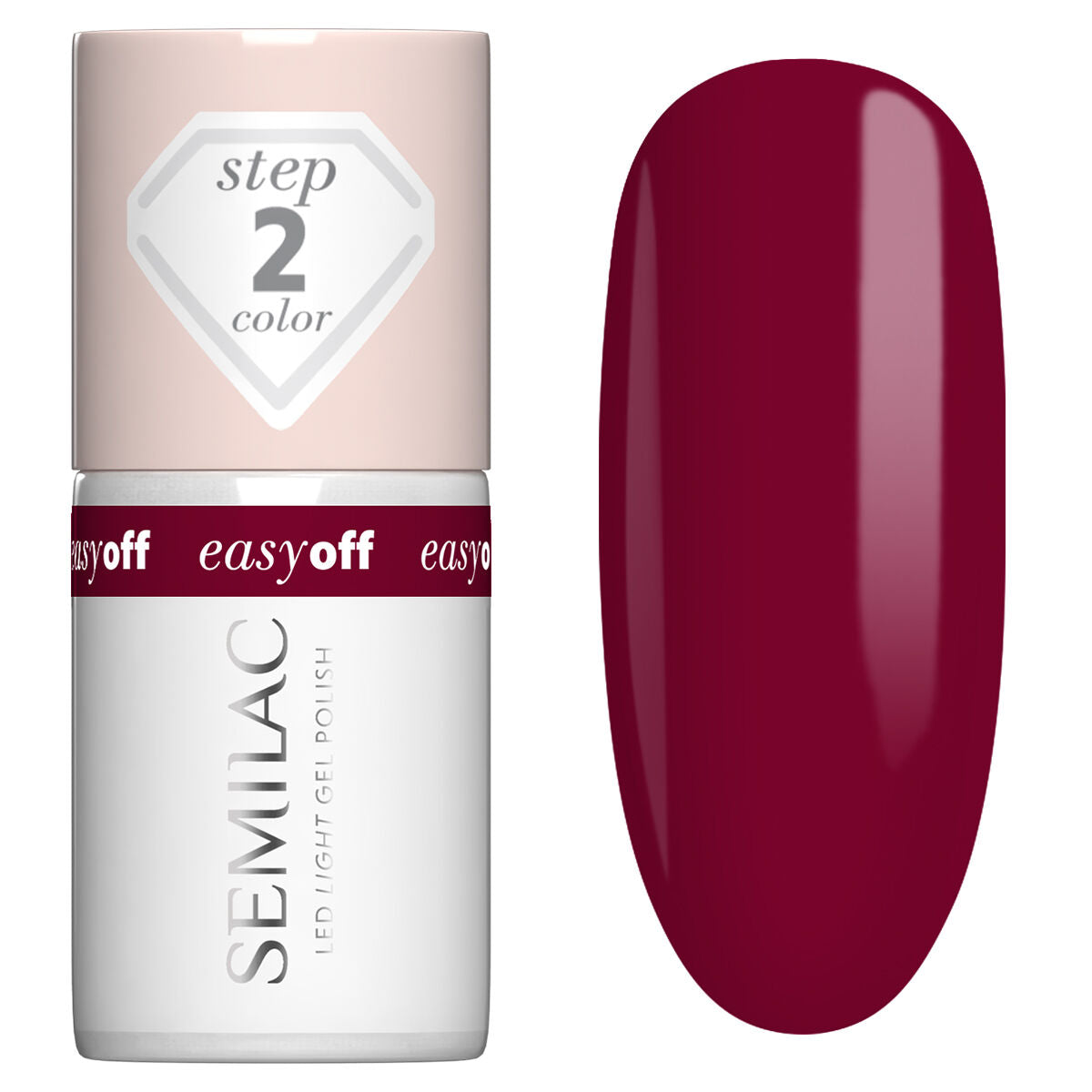 Semilac EASY OFF L19 Cherry Coke Gel Polish LED LIGHT