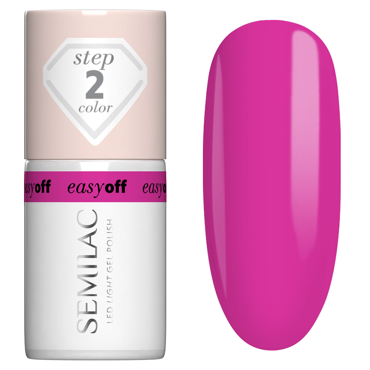 Semilac EASY OFF L16 Magenta Crush Gel Polish LED LIGHT