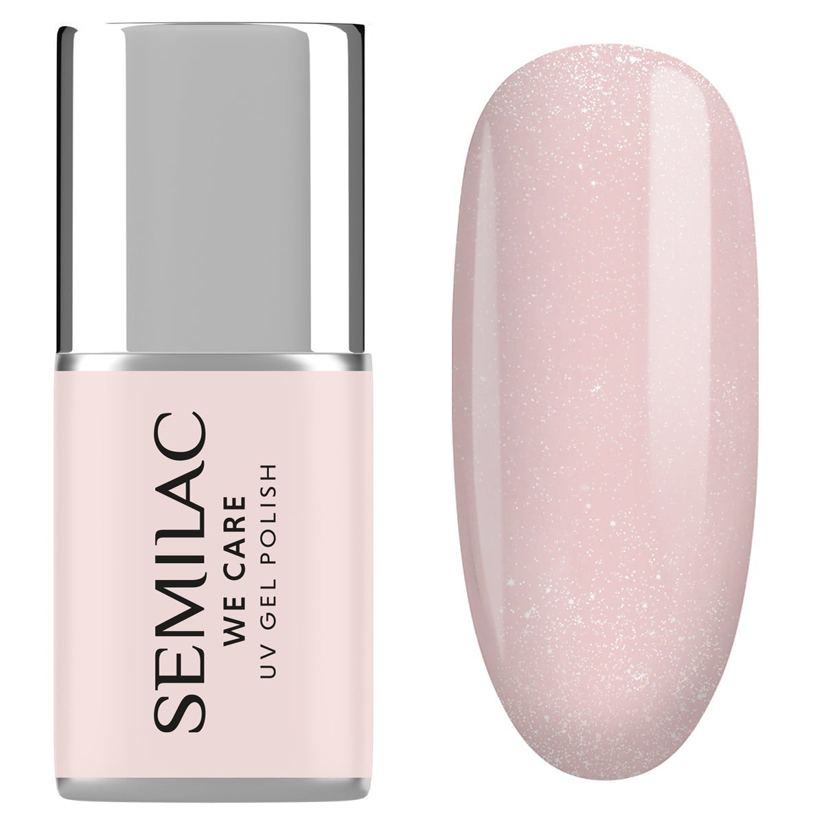 Semilac One Step 3in1 We Care UV Gel Polish 259 Naked Glitter Beige 11ml
