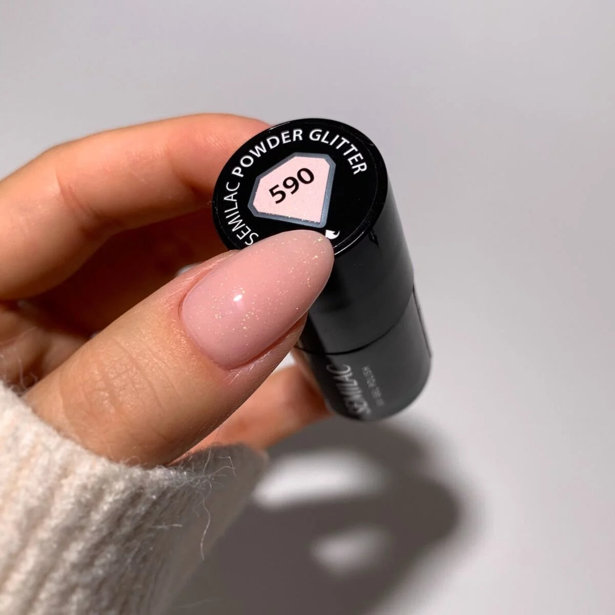 Semilac 590 Powder Glitter UV Gel Polish