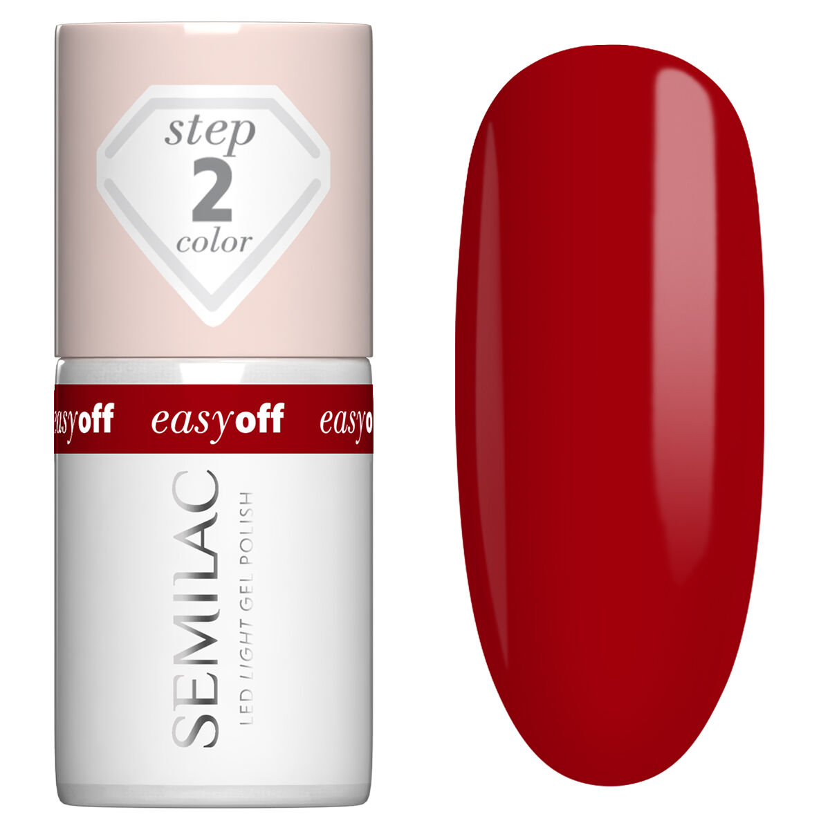 Semilac EASY OFF L18 Red Core Gel Polish LED LIGHT