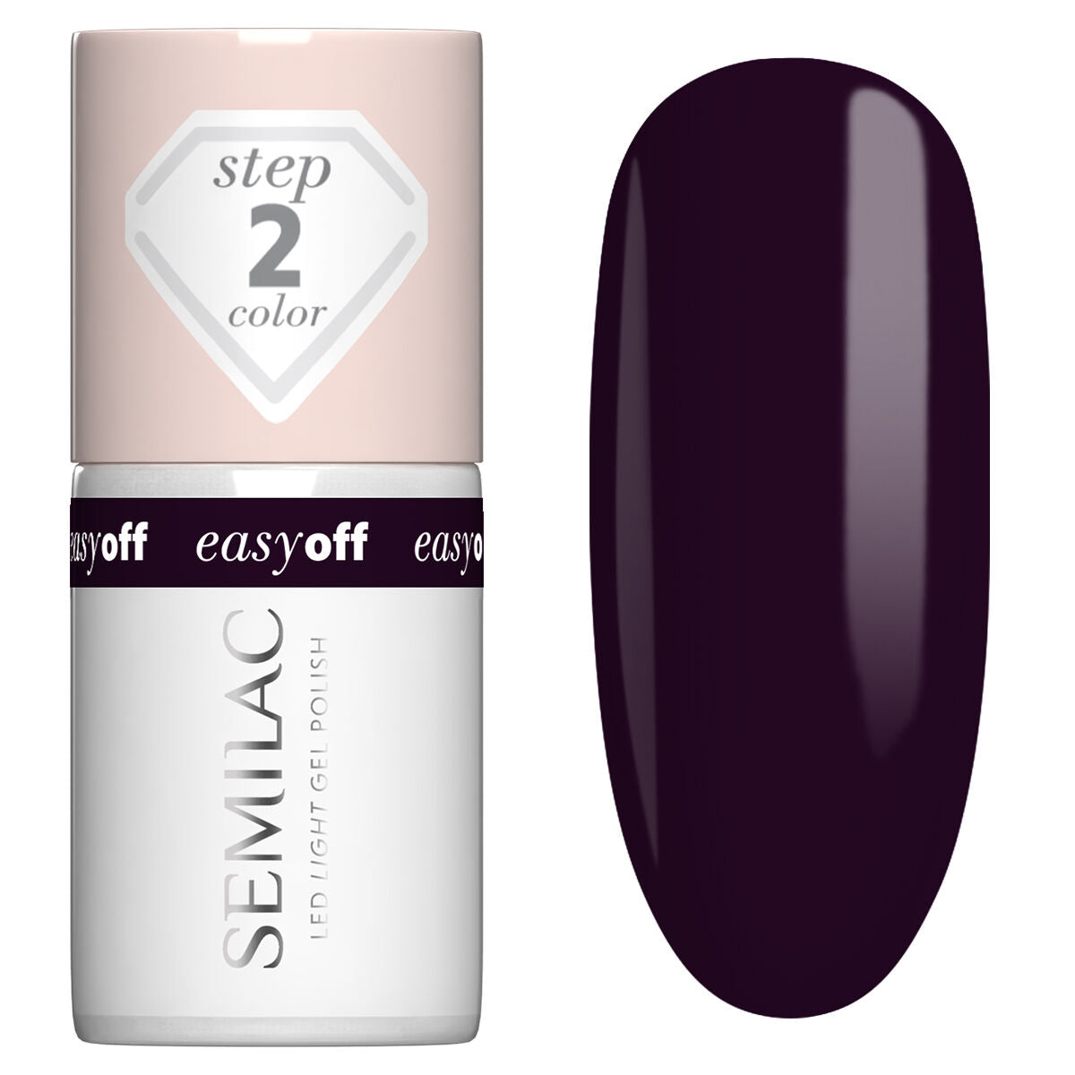 Semilac EASY OFF L21 Berry on Top Gel Polish LED LIGHT