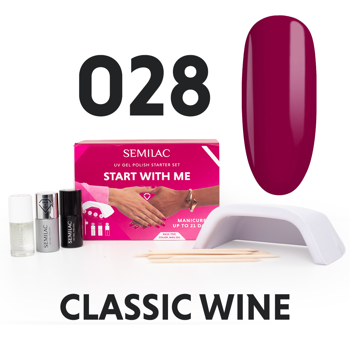 Semilac Start With Me Set with 15W/24 UV Led Lamp