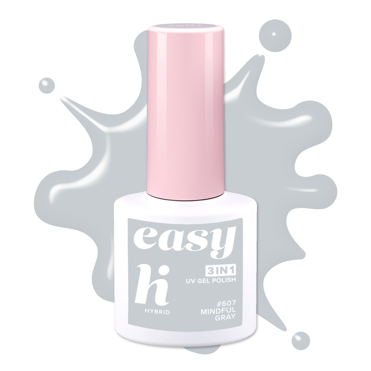 Hi Hybrid 607 EASY 3in1 Mindful Grey UV Gel Polish 5ml