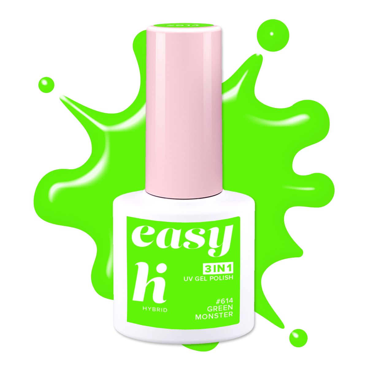 Hi Hybrid 614 EASY 3in1 Green Monster UV Gel Polish 5ml