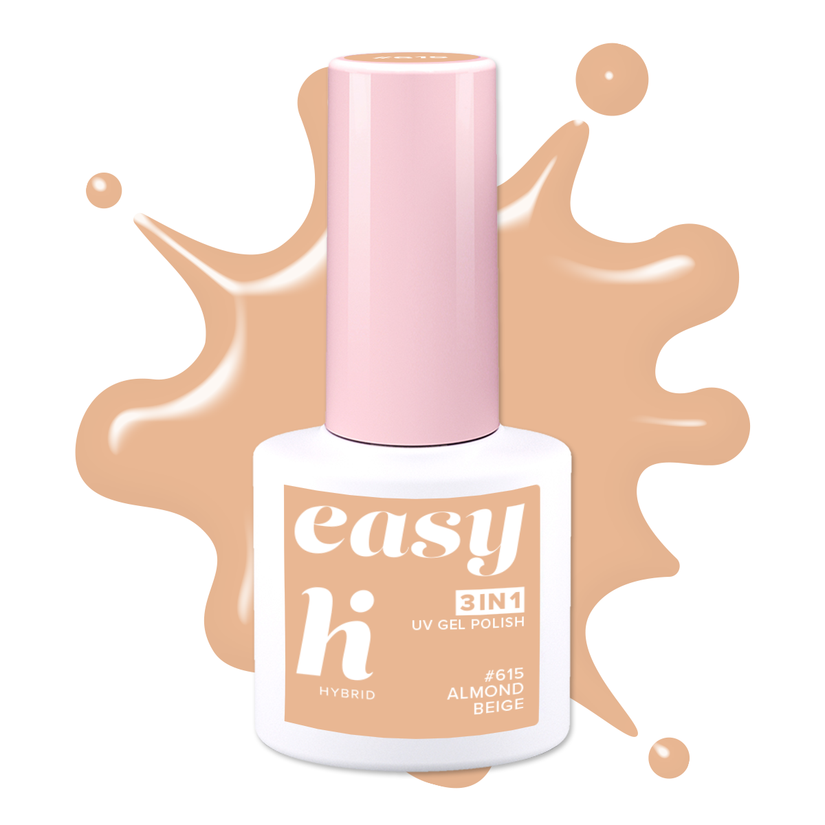 Hi Hybrid 615 EASY 3in1 Almond Beige UV Gel Polish 5ml