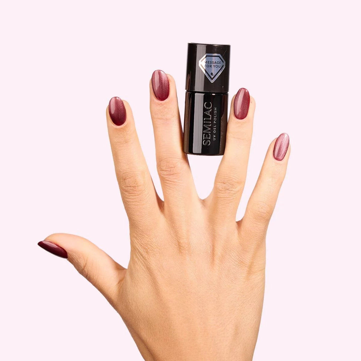 Semilac 738 Cherry Choco Jelly Gloss UV Gel Polish