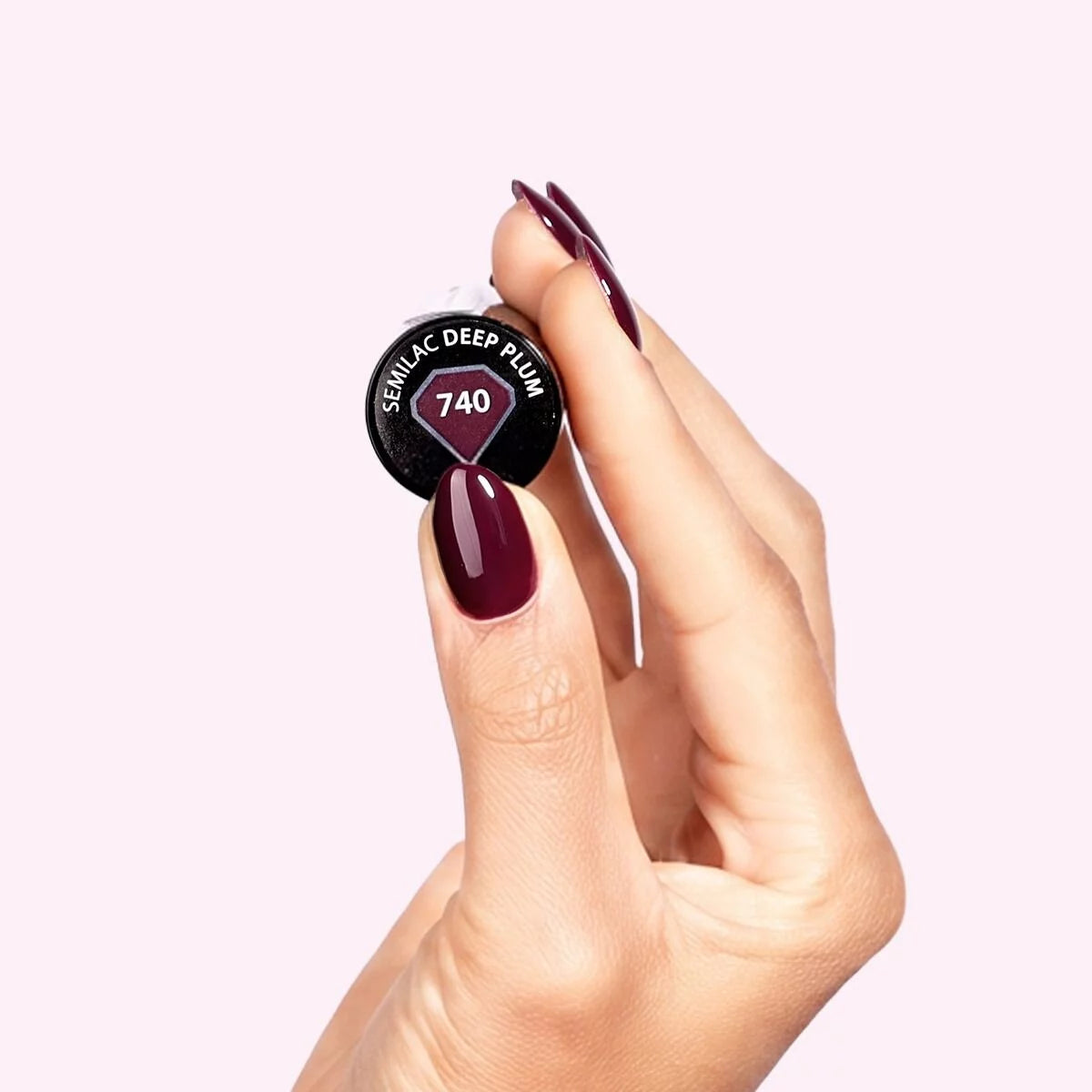 Semilac 740 Deep Plum UV Gel Polish