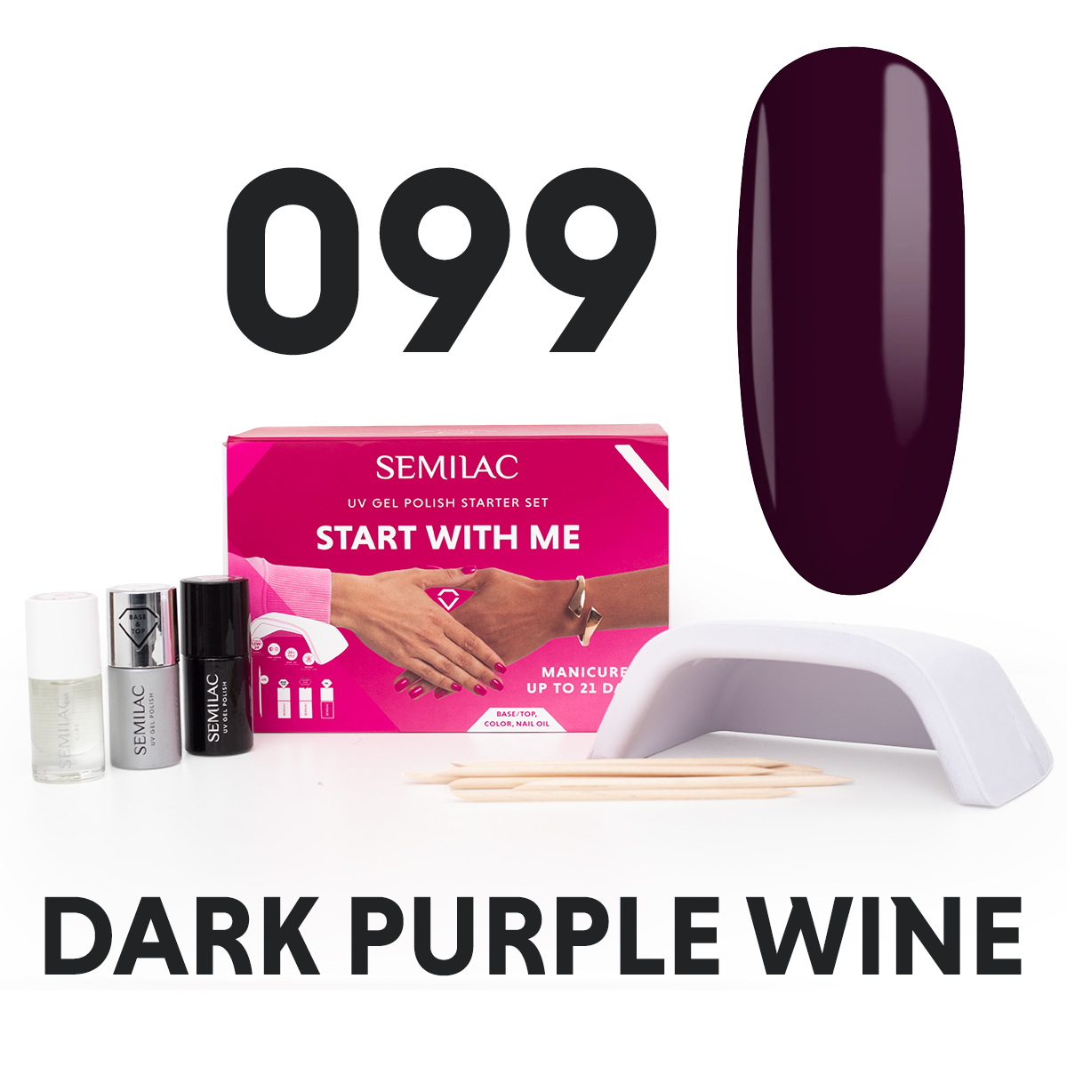 Semilac Start With Me Set with 15W/24 UV Led Lamp