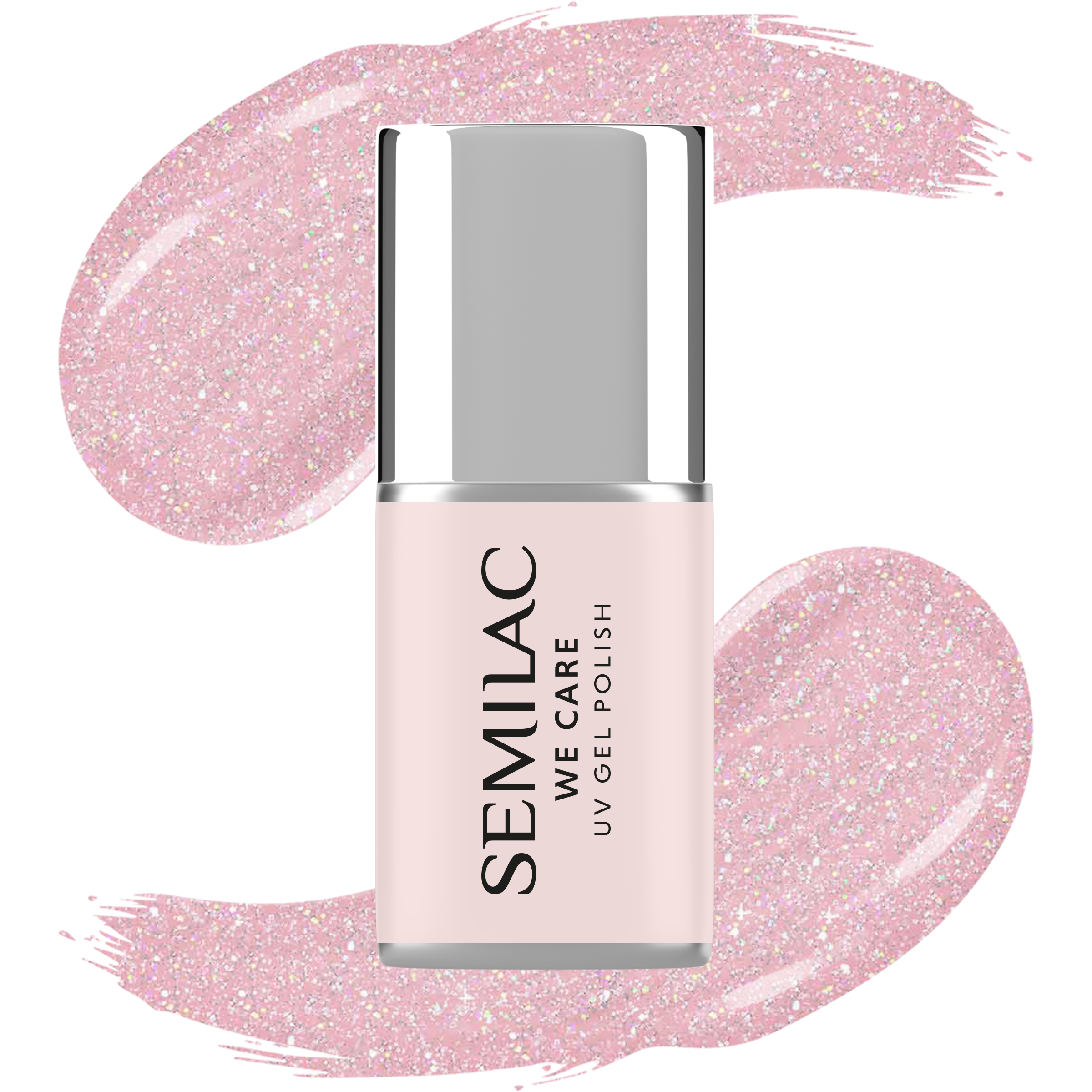 Semilac Extend Care 5in1 805 Glitter Dirty Nude Rose 11ml