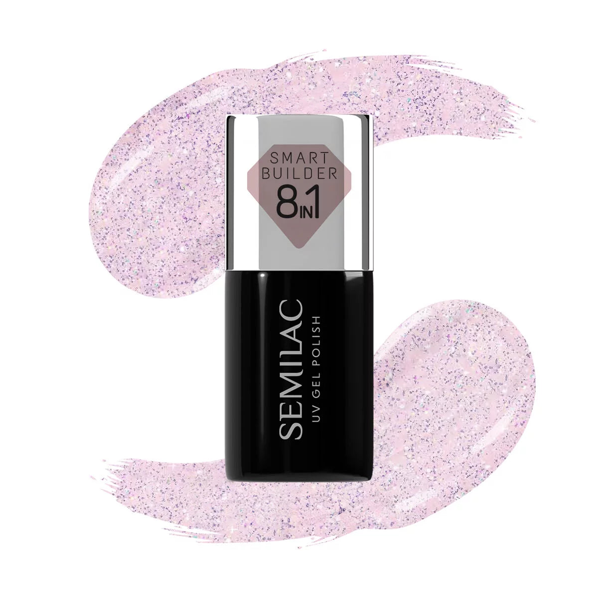 Semilac Smart Builder 806 Glitter Delicate Pink