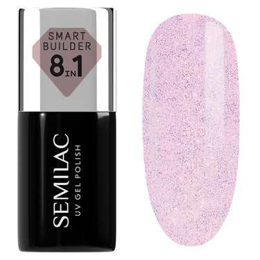 Semilac Smart Builder 806 Glitter Delicate Pink - Builder Gel in a Bottle