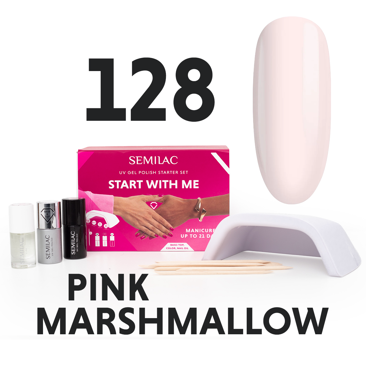 Semilac Start With Me Set with 15W/24 UV Led Lamp