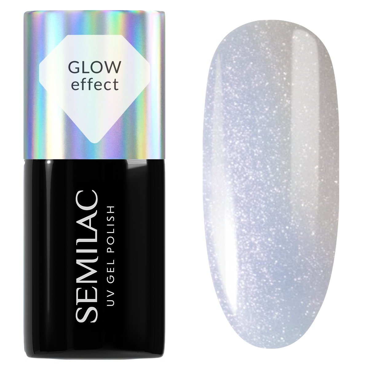 Semilac 986 Milky Blue Glow UV Gel Polish