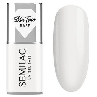 Semilac Skin Tone Cover Base Coconut Cream - Builder Gel in a Bottle