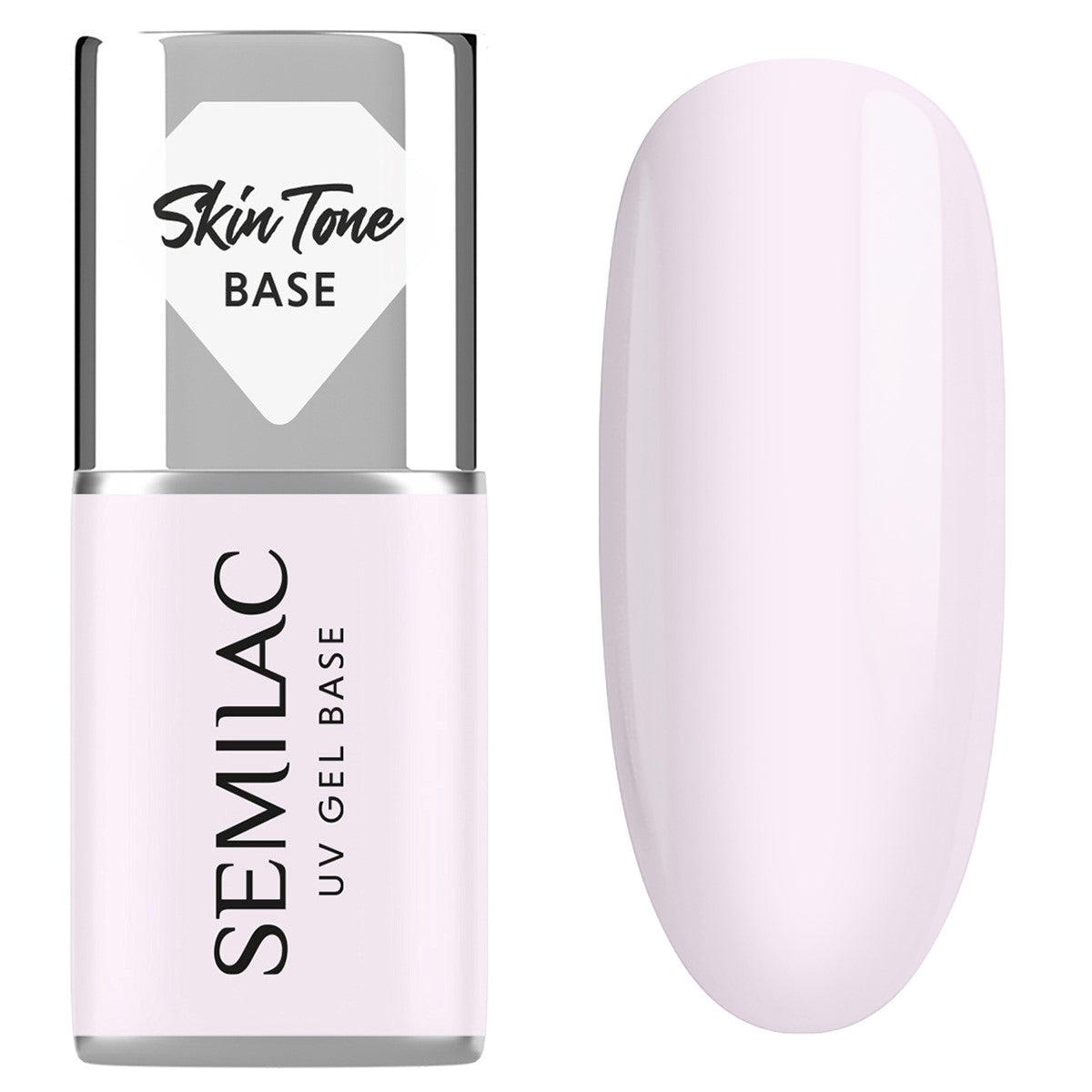 Semilac Skin Tone Cover Base Milky Pink - Builder Gel in a Bottle