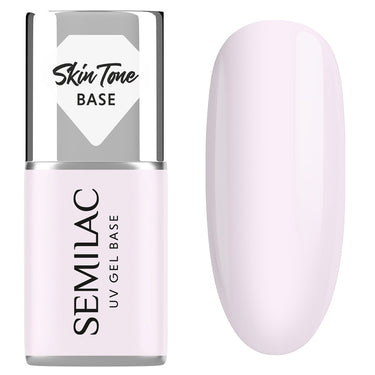 Semilac Skin Tone Cover Base Milky Pink - Builder Gel in a Bottle