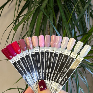 Semilac 14 x Red & Nude Colours Set + FREE Colour Swatches