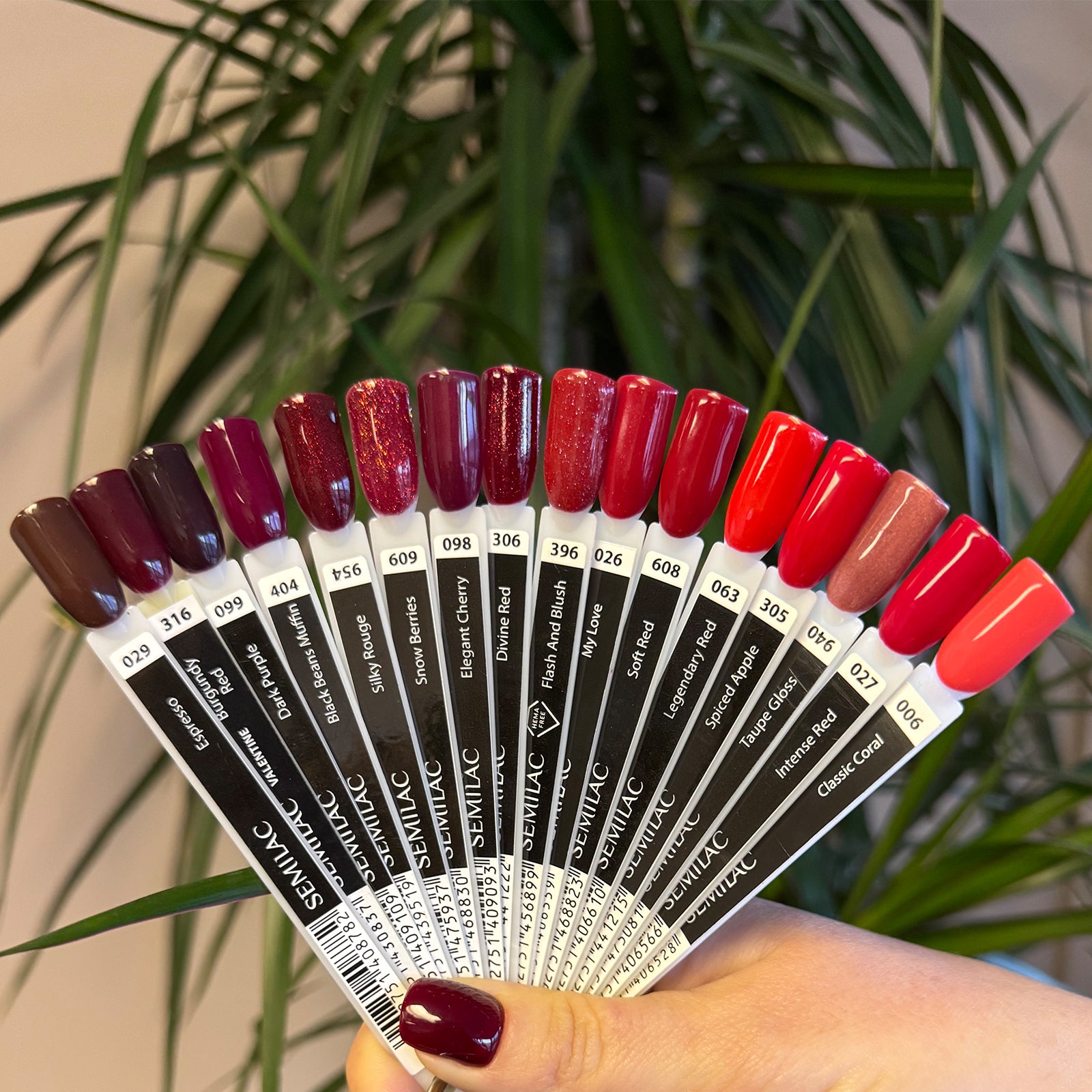 Semilac 17 x Red Colours Set + FREE Colour Swatches