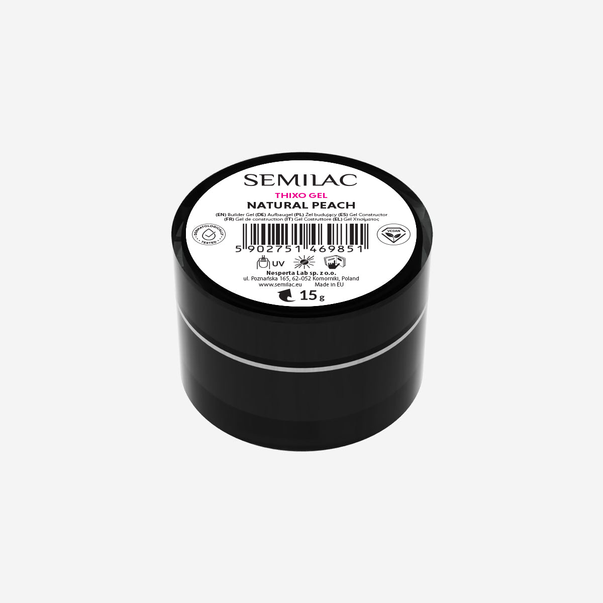 Semilac Jelly Builder Gel Thixo Gel Natural Peach 15g