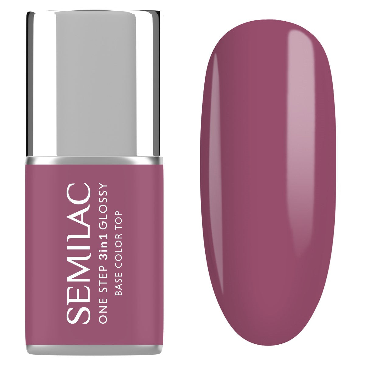 Semilac One Step Gel Polish Bottle S205 Purple Beige Glossy