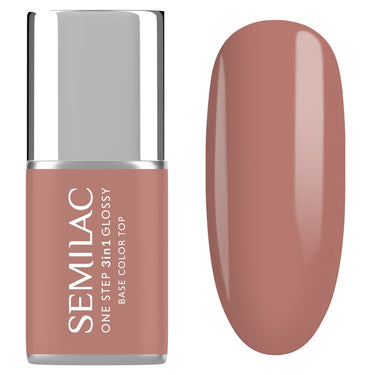 Semilac One Step Gel Polish Bottle S235 Peach Beige Glossy