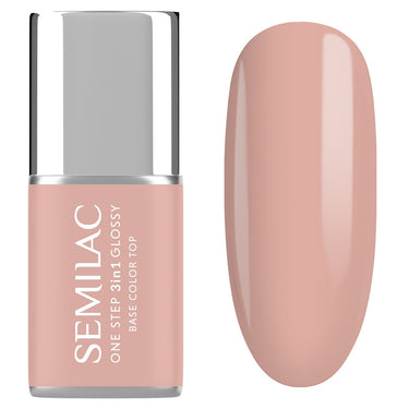 Semilac One Step Gel Polish Bottle S450 Light Peach Glossy