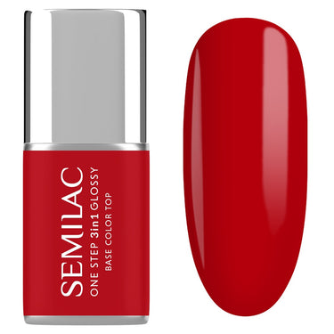 Semilac One Step Gel Polish Bottle S530 Scarlet Glossy
