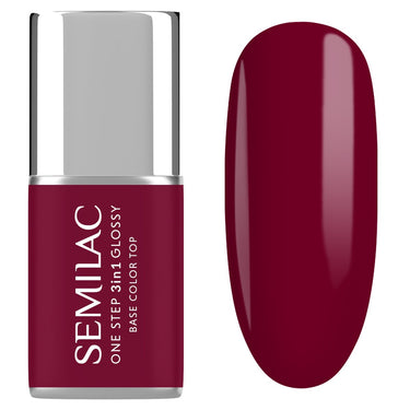 Semilac One Step Gel Polish Bottle S570 Dark Raspberry Glossy