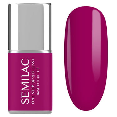 Semilac One Step Gel Polish Bottle S595 Bright Purple Glossy