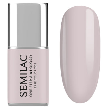 Semilac One Step Gel Polish Bottle S610 Barely Pink Glossy