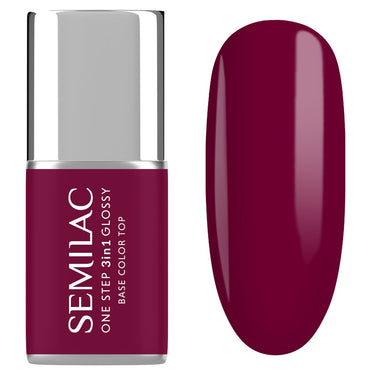Semilac One Step Gel Polish Bottle S775 Plum Wine Glossy