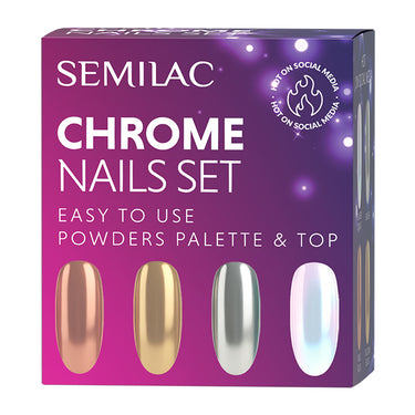 Semilac Chrome Nails Set