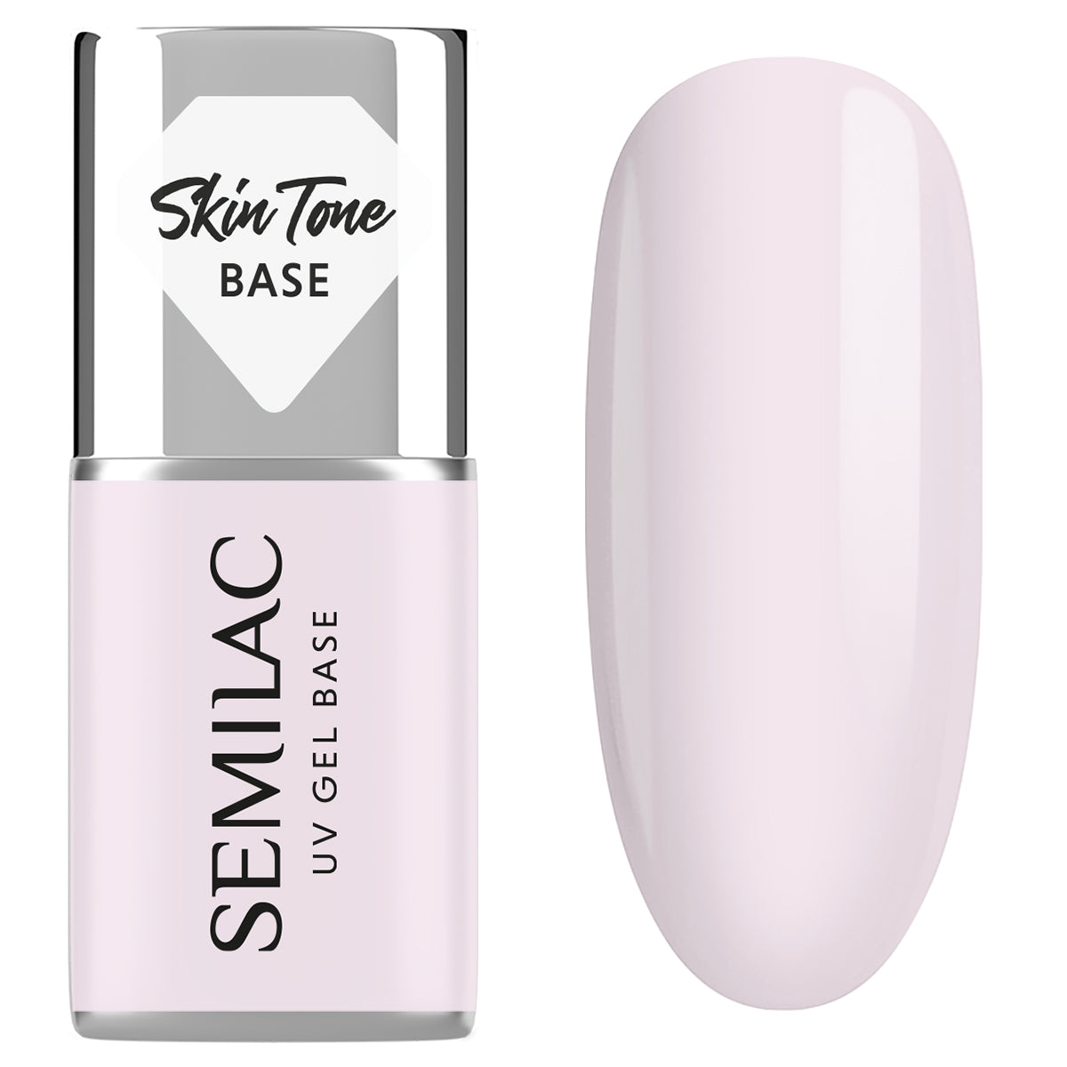 Semilac Skin Tone Cover Base Natural Pink - Builder Gel in a Bottle