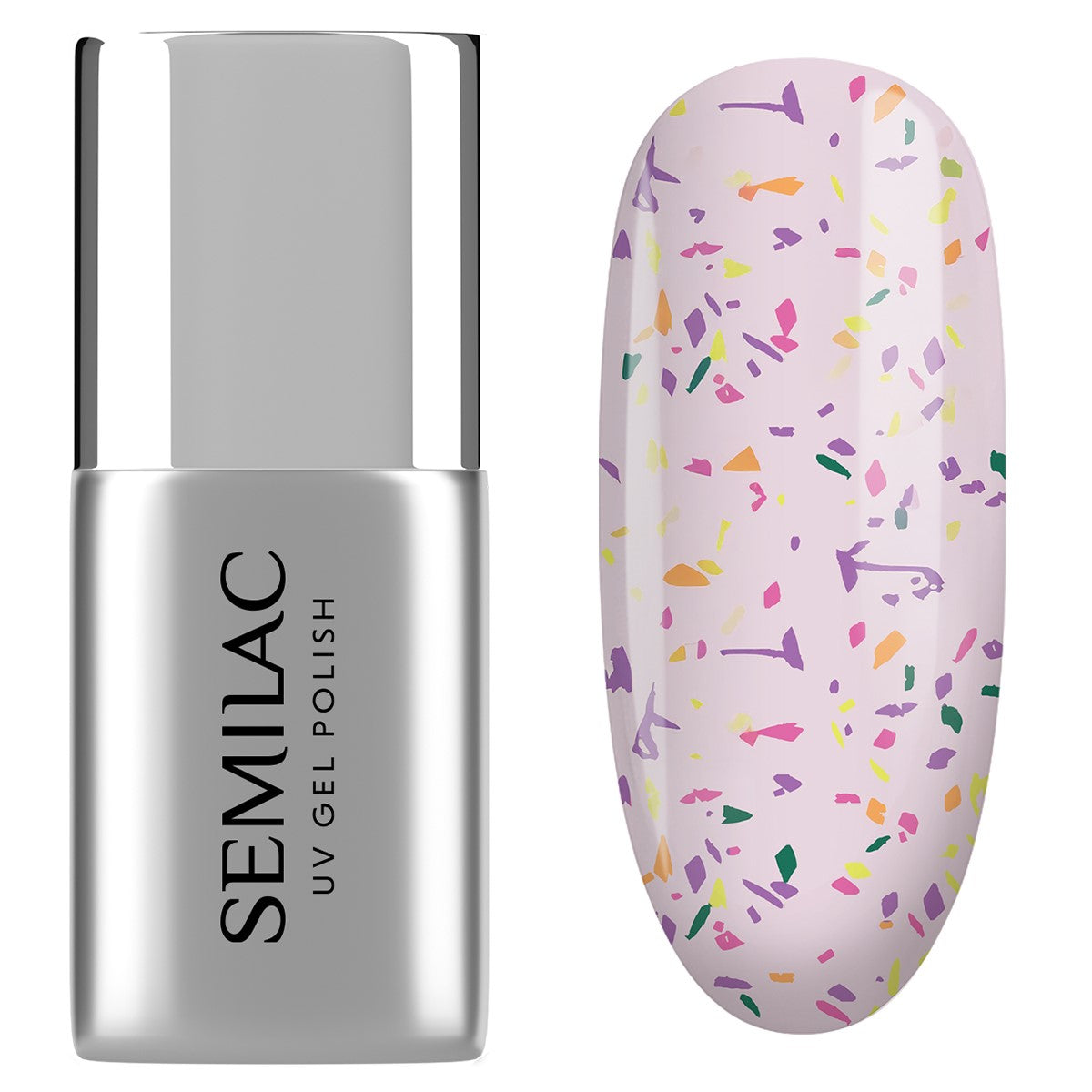 Semilac Top Coat No Wipe Matte Violet Galaxy T27 UV Gel Polish
