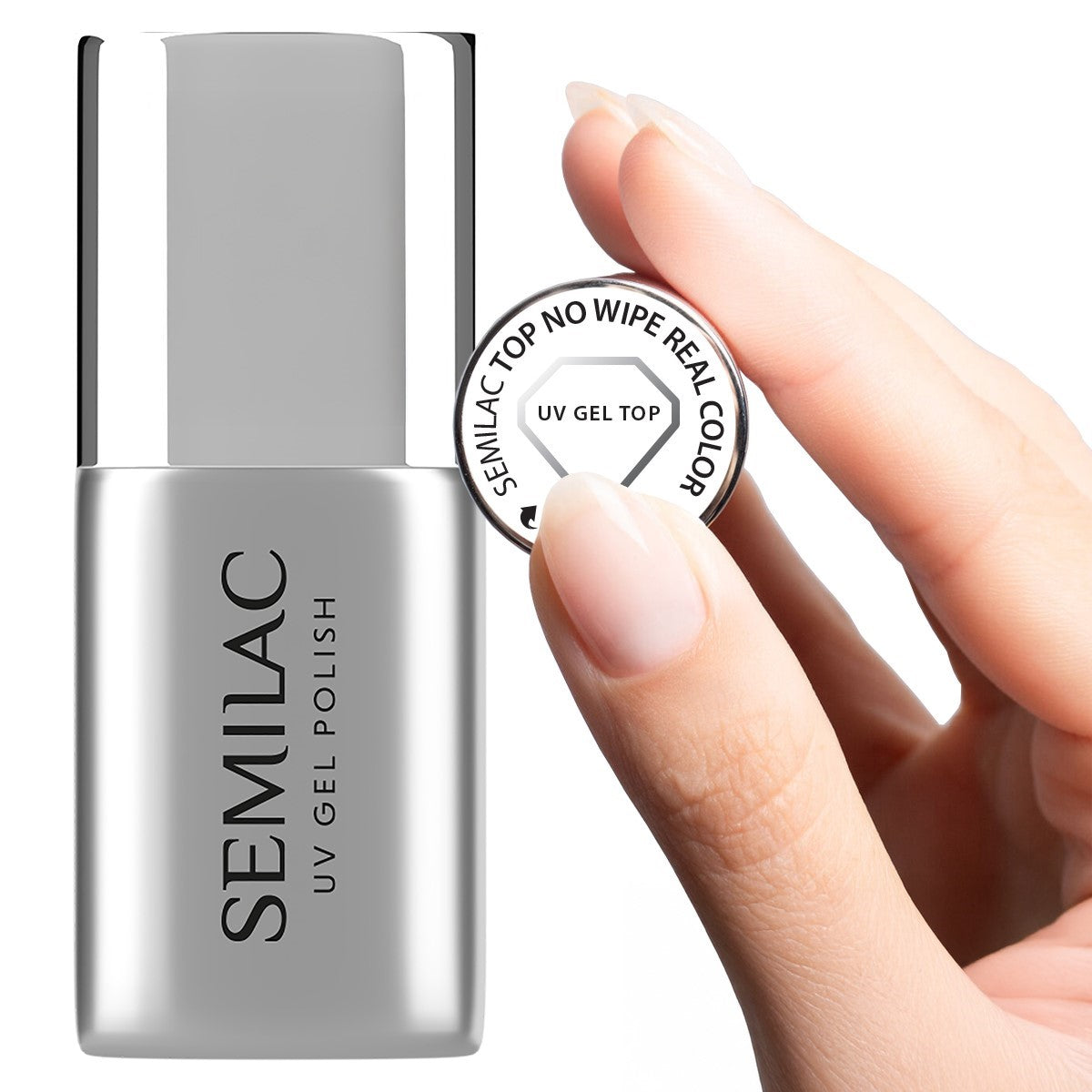 Semilac Top Coat No Wipe Real Colour UV Gel Polish