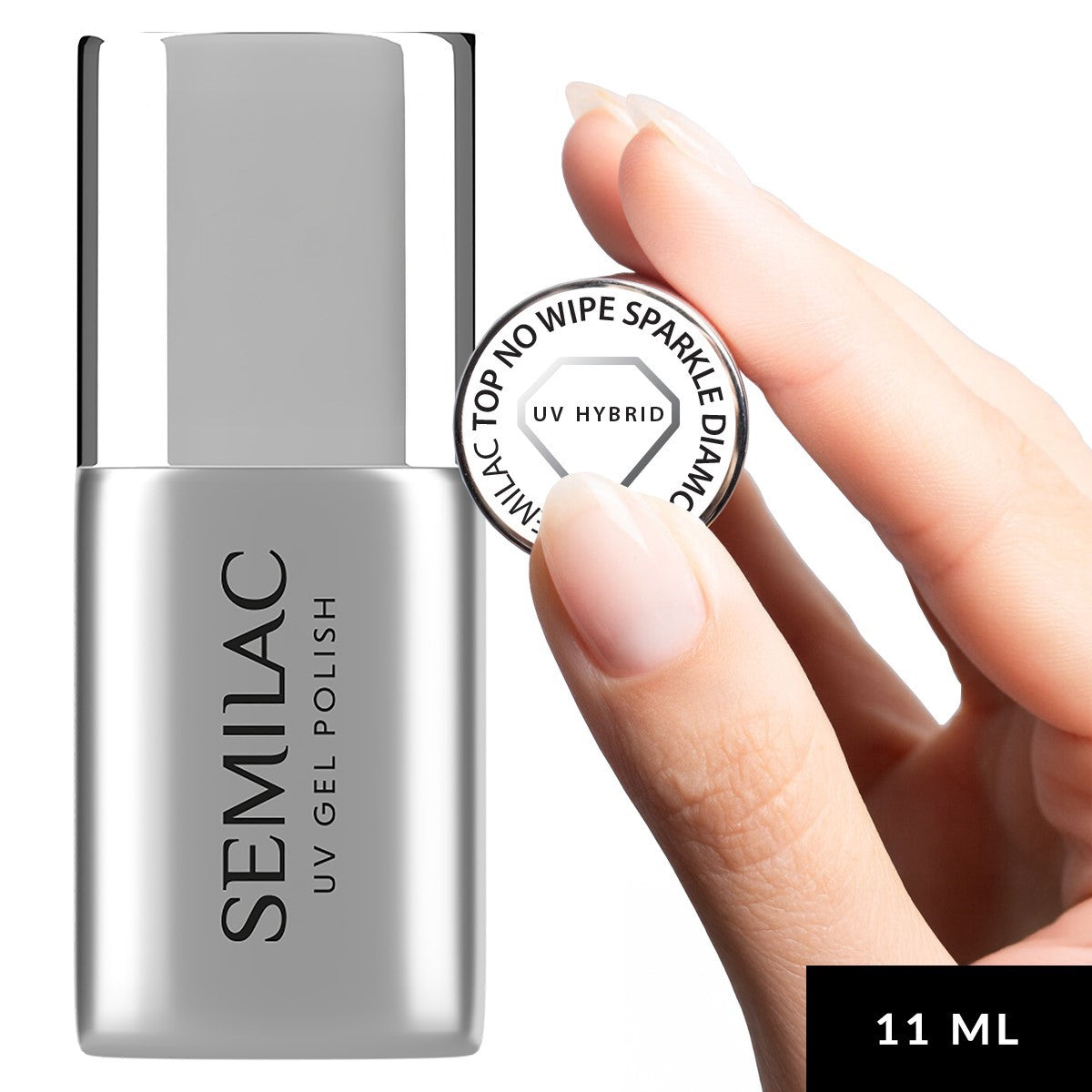 Semilac Top No Wipe Sparkle Diamond UV Gel
