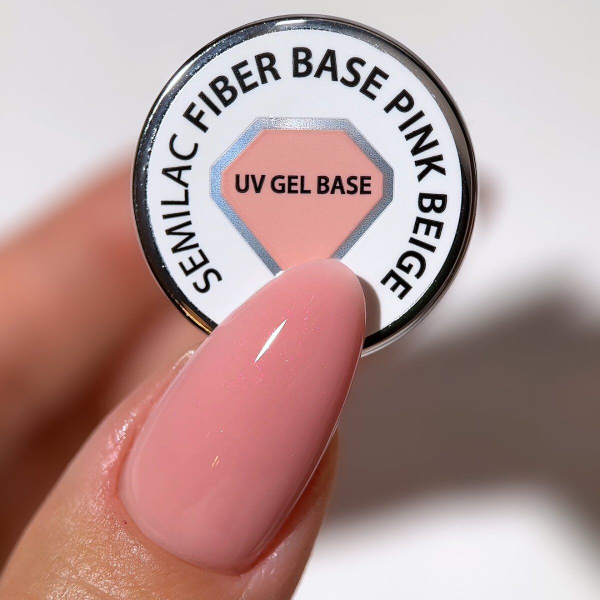 Semilac Fiber Base Pink Beige UV Gel Polish