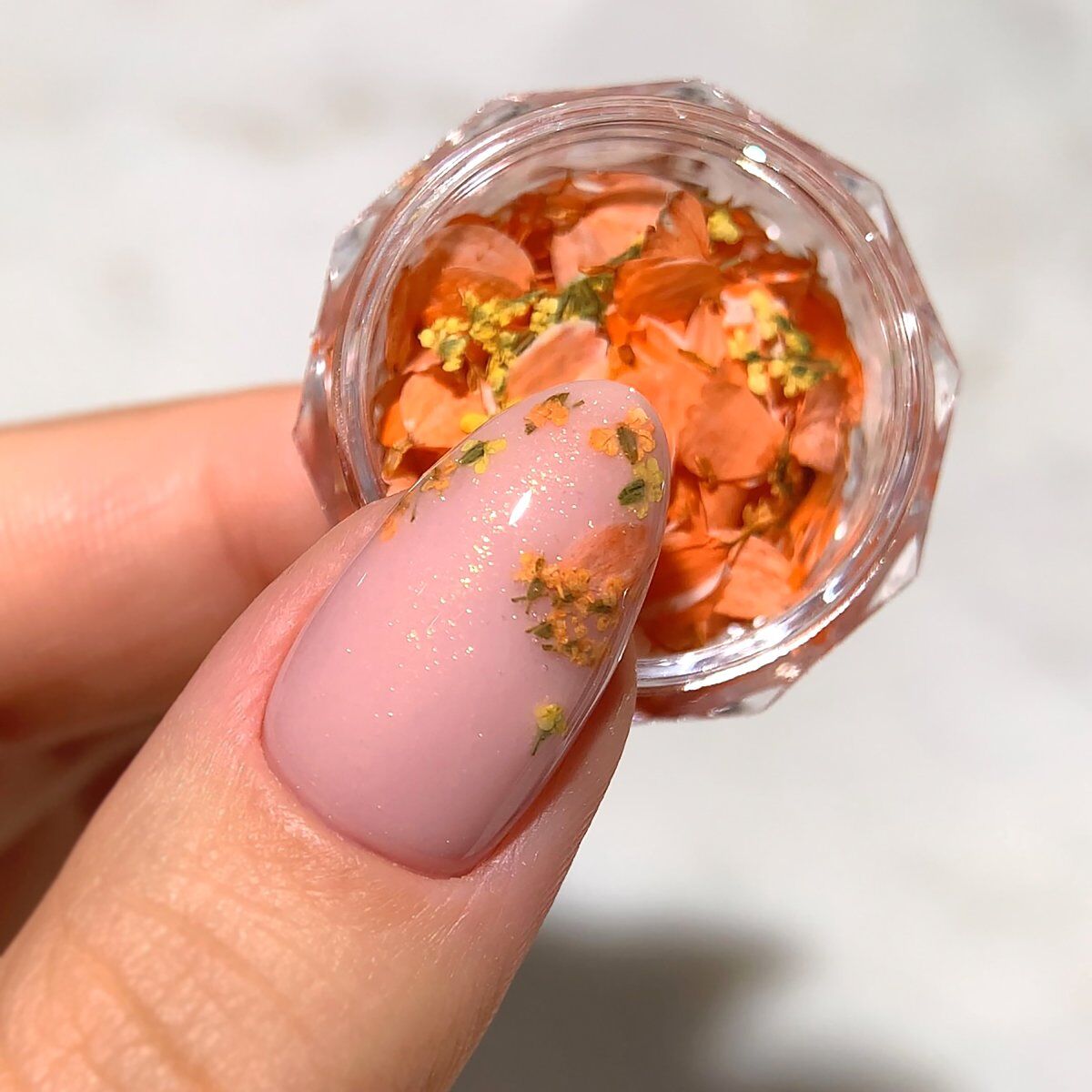 Semilac Flower Flakes Golden Sunset