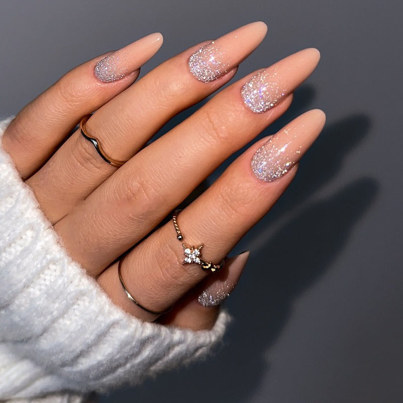 Silver magnetic and shimmer gel polish shades