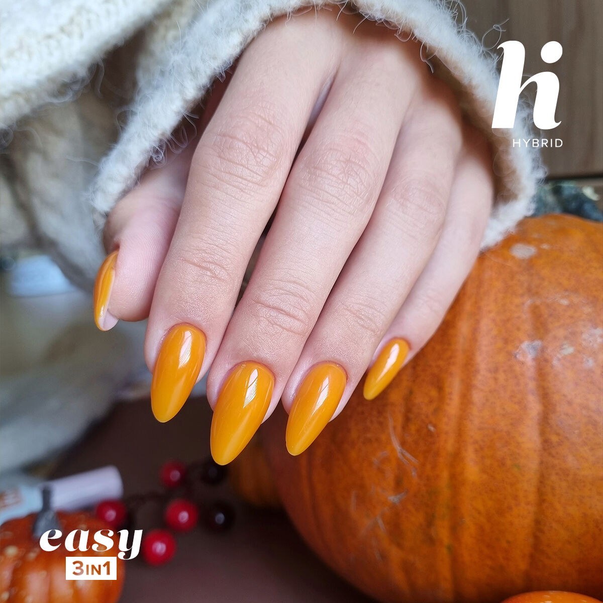 Hi Hybrid 616 EASY 3in1 Pumpkin Pie Orange UV Gel Polish 5ml
